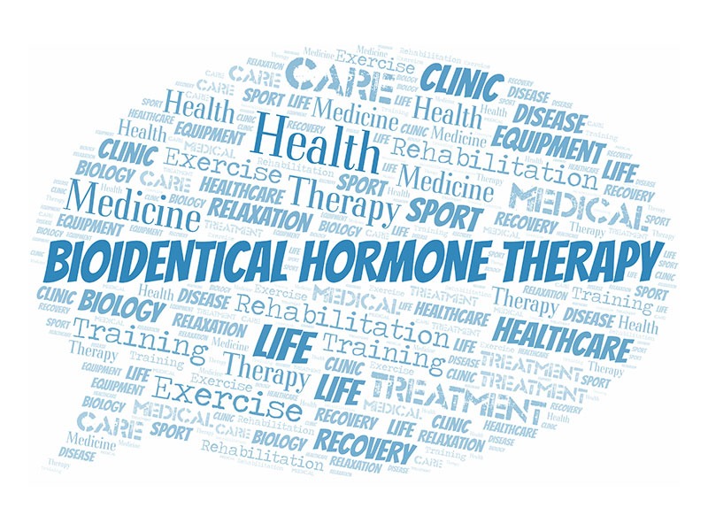 Bioidentical hormone replacement therapy text art